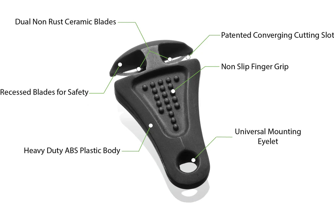 LINE CUTTERZ CERAMIC BLADE ZIPPER PULL
