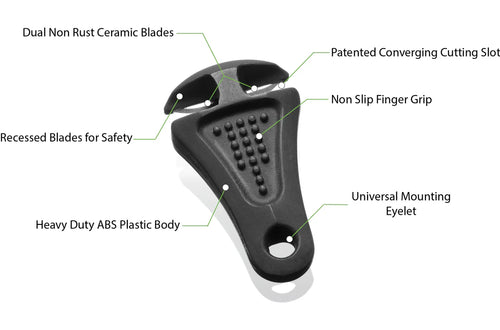 LINE CUTTERZ CERAMIC BLADE ZIPPER PULL